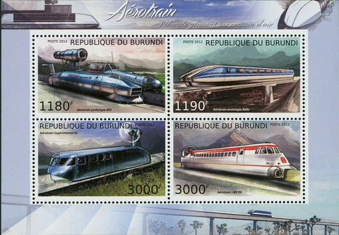 Skytrain Stamp Aerotrain Prototype #02 Aerotrain I-80 HV S/S MNH #2943-2946