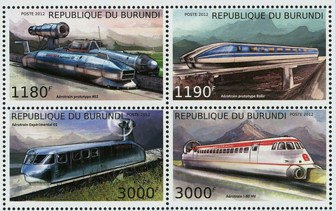 Skytrain Stamp Aerotrain Prototype #02 Aerotrain I-80 HV S/S MNH #2943-2946