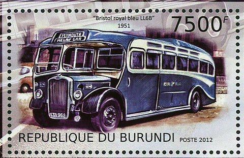 Buses Stamp Transportation Royal Blue Bristol LL6B Souvenir Sheet MNH #2907