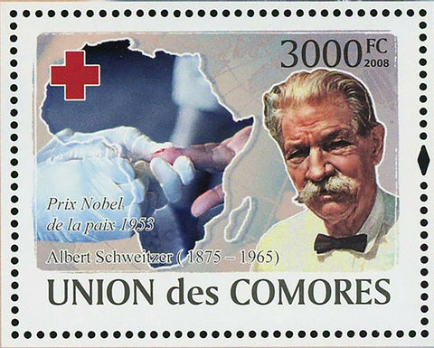 Nobel Prize of Peace Stamp Kofi Annan Albert Schweitzer S/S MNH #2078 / Bl.468