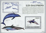 Dolphins Stamp Delphinus Capensis Lagenorhynchus Obscurus S/S MNH #2204 / Bl.486