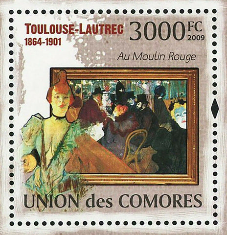 Paintings of Henri de Toulouse Lautrec Stamp Au Moulin Rouge S/S MNH #2603