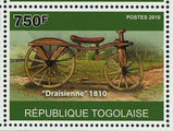 History of Bicycles Stamp Penny-farthing MacMillan Celerifere Draisienne S/S MNH