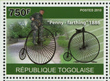 History of Bicycles Stamp Penny-farthing MacMillan Celerifere Draisienne S/S MNH