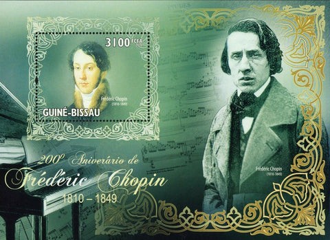 Frederic Chopin Stamp Famous Pianist Classical Music S/S MNH #4736 / Bl.791