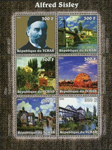 Paintings Alfred Sisley Stamp Allee De Jardin a Louveciennes S/S MNH #2322-2327