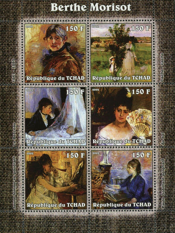 Paintings Berthe Morisot Stamp Jeune Femme Se Poudrant S/S MNH #Bl 339A