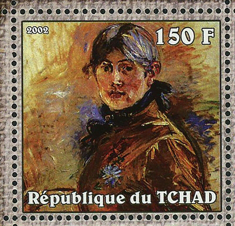 Paintings Berthe Morisot Stamp Jeune Femme Se Poudrant S/S MNH #Bl 339A