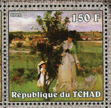 Paintings Berthe Morisot Stamp Jeune Femme Se Poudrant S/S MNH #Bl 339A