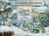 Snow Leopard Stamp Uncia Uncia Wild Animal S/S MNH #6541 / Bl.1145