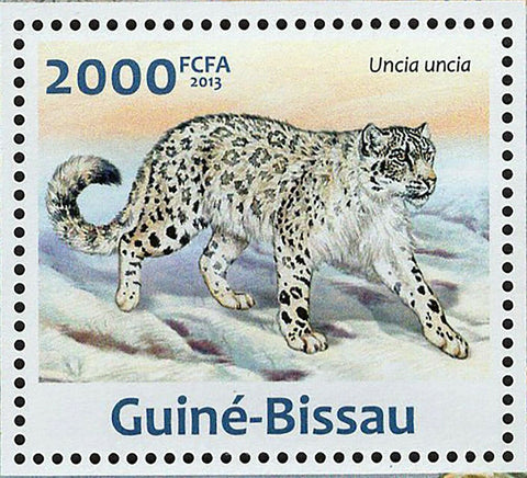 Snow Leopard Stamp Uncia Uncia Wild Animal S/S MNH #6541 / Bl.1145