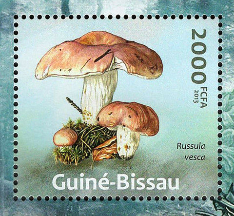 Mushrooms Stamp Russula Vesca Leccinum Scabrum S/S MNH #6547 / Bl.1146