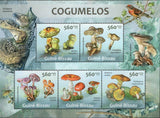 Mushrooms Stamp Boletus Junquilleus Laccaria Laccata S/S MNH #6542-6546