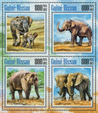 Elephants Stamp Loxodonta Africana Wild Animal S/S MNH #7021-7024