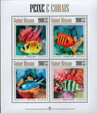 Corals and Fish Chaeton Lunula Chromis Cyanea S/S MNH #6848-6851