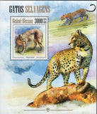 Wild Cats Stamp Caracal Caracal Panthera Pardus S/S MNH #6817 / Bl.1196