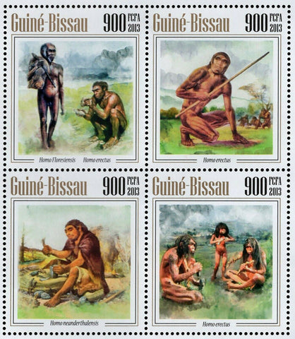 Prehistoric Humans Homo Floresiensis Homo Erectus S/S MNH #6853-6856