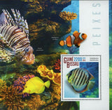 Fish Stamp Pterois Mombasae Amphiprion Ocellaris S/S MNH #7478 / Bl.1305