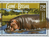 Hippopotamus Stamp Hippo Amphibious Ardea Cinerea S/S MNH #8264-8267