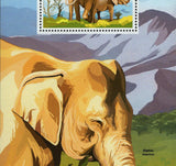 Elephants Stamp Loxodonta Africana Elephas Maximus S/S MNH #8263 / Bl.1432