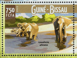 Elephants Stamp Loxodonta Africana Wild Animal S/S MNH #8259-8262