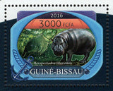 Hippopotamus Stamp Hippo Amphibiou Hexaprotodon Liberiensis S/S MNH #8942