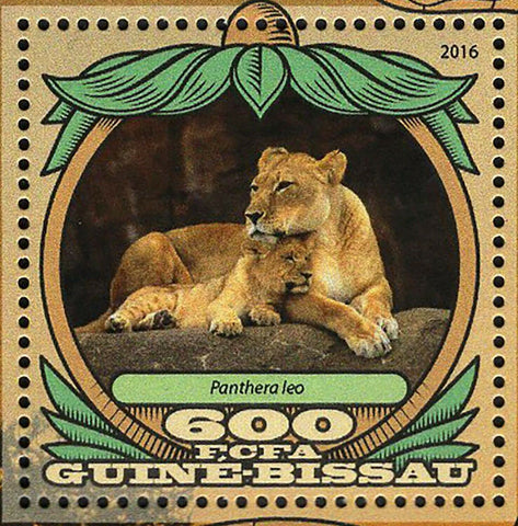 Lions Stamp Panthera Leo Wild Animal Souvenir Sheet MNH #8883-8887