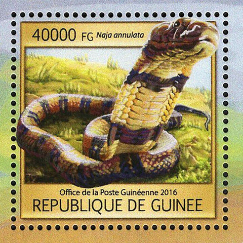 Snakes Stamp Noja Annulata Circaetus Pectoralis S/S MNH #11805 / Bl.2656