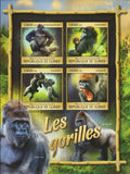 Gorillas Stamp Gorilla Gorilla Wild Animal Souvenir Sheet MNH #11891-11894