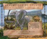 Elephants Stamp Loxodonta Africana Elephas Maximus S/S MNH #9825-9827