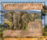 Elephants Stamp Loxodonta Africana Elephas Maximus S/S MNH #9825-9827