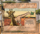 Giraffes Stamp Giraffa camelopardalis Panthera Leo S/S MNH #9829-9831