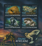 African Fauna Stamp Manis Gigantea Cercopithecus Neglectus S/S MNH #4445-4448