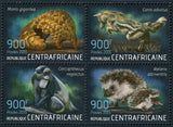 African Fauna Stamp Manis Gigantea Cercopithecus Neglectus S/S MNH #4445-4448