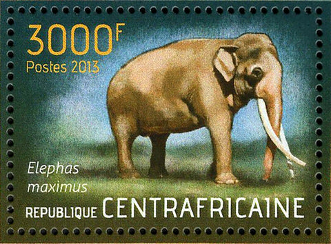 Elephants Stamp Loxodonta Africana Elephas Maximus S/S MNH #4459 / Bl.1104