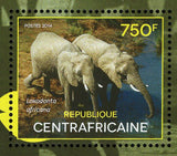 Elephants Stamp Loxodonta Africana Wild Animal S/S MNH #5020-5023