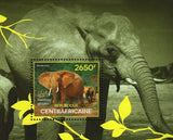 Elephants Stamp Loxodonta Africana Wild Animal S/S MNH #5024 / Bl.1217