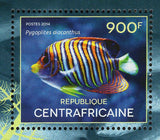 Fish Stamp Toxotes Jaculatrix Pomacanthus Paru S/S MNH #5075-5078