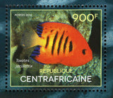 Fish Stamp Toxotes Jaculatrix Pomacanthus Paru S/S MNH #5075-5078