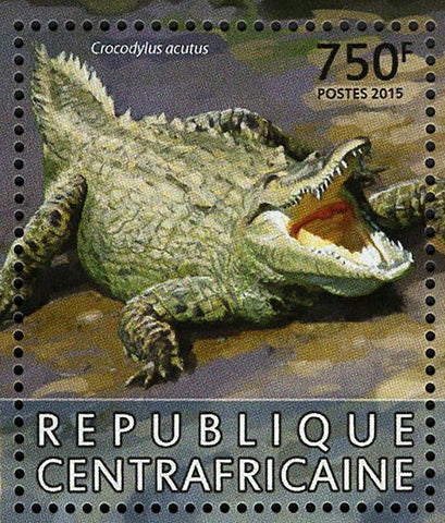 Crocodiles Stamp Crocodylus Novaeguineae Acutus Rombipher S/S MNH #5845-5848