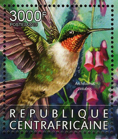 Hummingbirds Stamp Archilochus Colubris Lampornis Calolaemus S/S MNH #5914
