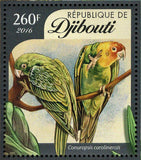 Parrots Stamp Conuropsis Carolinensis Birds Souvenir Sheet MNH #879