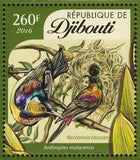 Sunbirds Stamp Anthreptes Malacensis Birds Spiderhunters S/S MNH #865