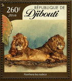 Lions Stamp Panthera Leo Nubica Souvenir Sheet MNH #901