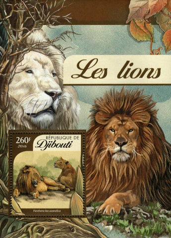 Lions Stamp Panthera Leo Azandica Souvenir Sheet MNH #900