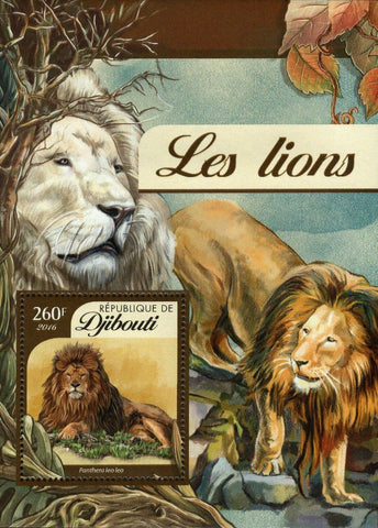 Lions Stamp Panthera Leo Leo Souvenir Sheet MNH #899