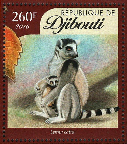 Primates Stamp Lemur Catta Wild Animal S/S MNH #916