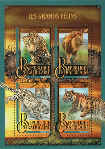 Big Cats Stamp Panthera Onca Panthera Uncia S/S MNH #6635-6638