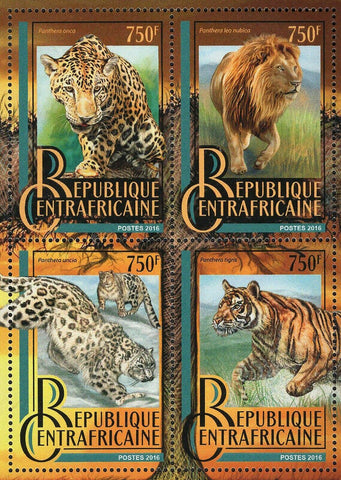 Big Cats Stamp Panthera Onca Panthera Uncia S/S MNH #6635-6638