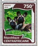 African Wild Dog Stamp Lycaon Pictus Souvenir Sheet MNH #6010-6013